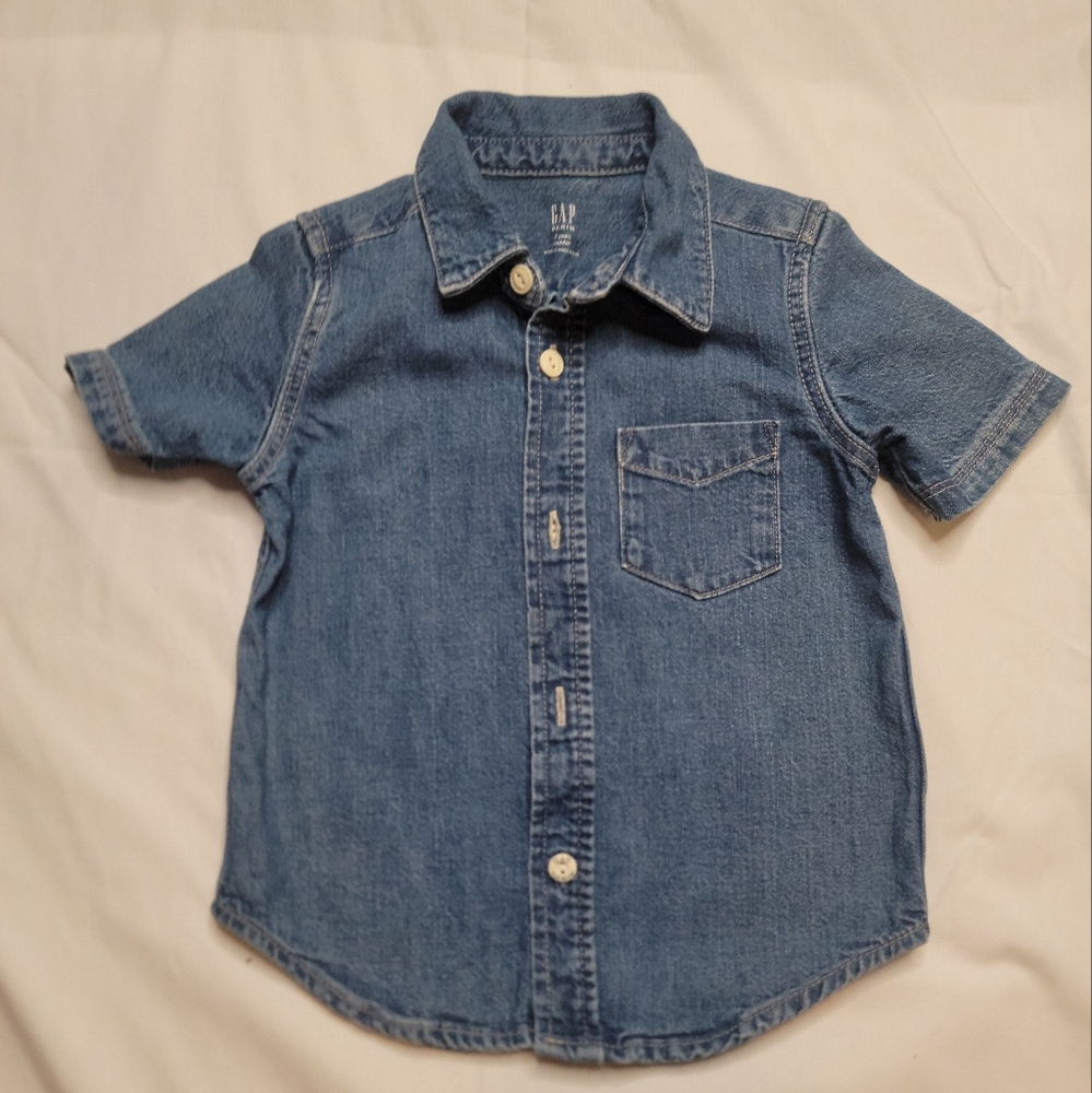 Gap Toddler denim button down shirt